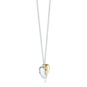 Frank Gehry® Hearts pendant in 18k gold and sterling silver, mini.